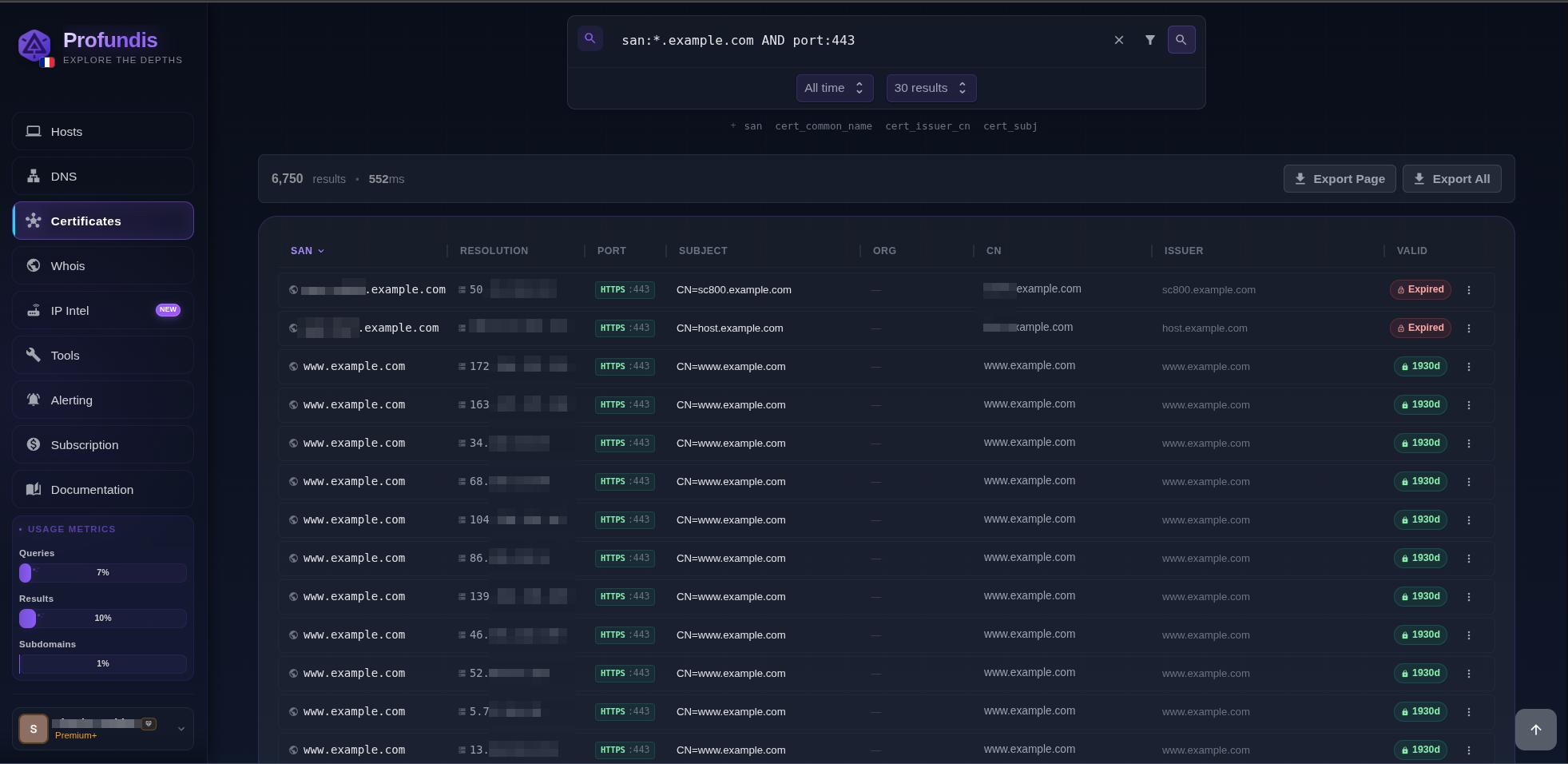 vHost search on profundis.io